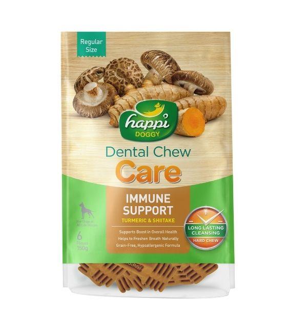 Happi Skippi (Happi Doggy) CARE Dental Dog Chews for Teeth Cleaning & Immune Support - Natural Dog Treats for Small & Large Breeds - Perfect for Daily Oral Care & Healthy Snacking