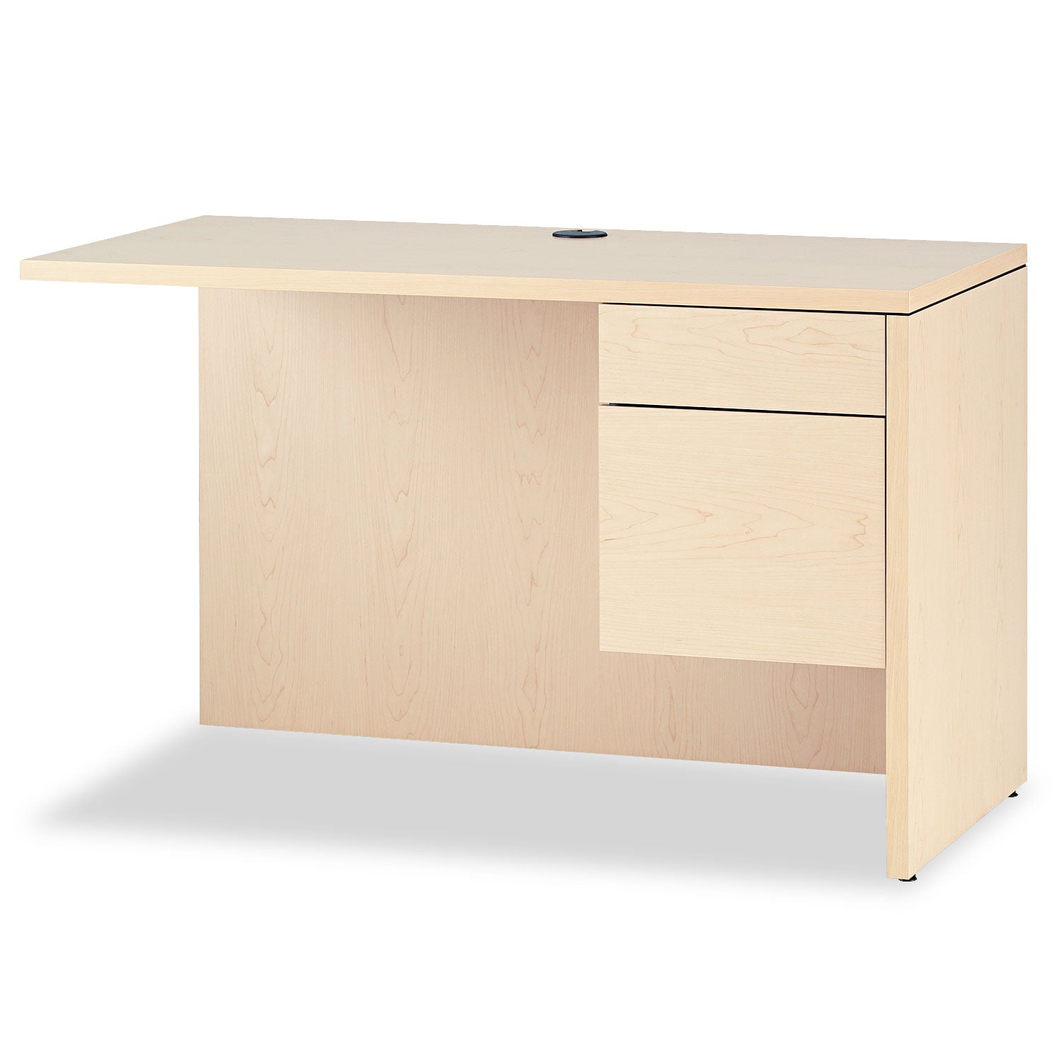 10500 Series L-Shaped Workstation with 3/4 Height Right Pedestal - 48