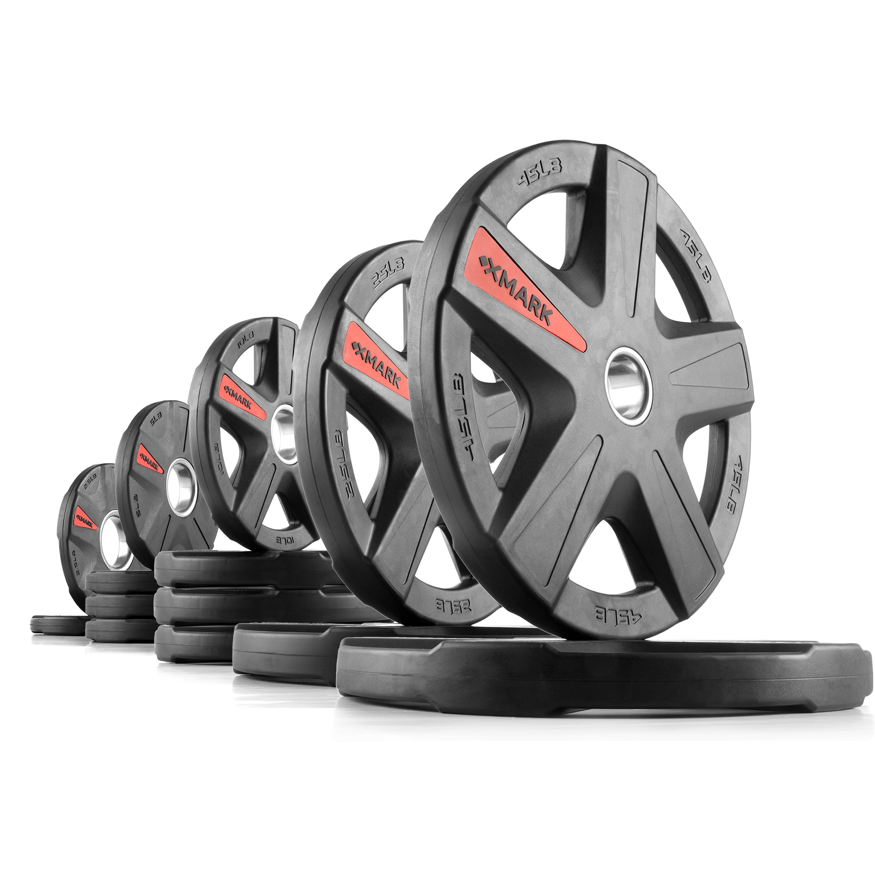 Refurbished TEXAS STAR 205 lb Olympic Weight Plate Set - Premium Gym Equipment for CrossFit, Powerlifting & Home Workouts