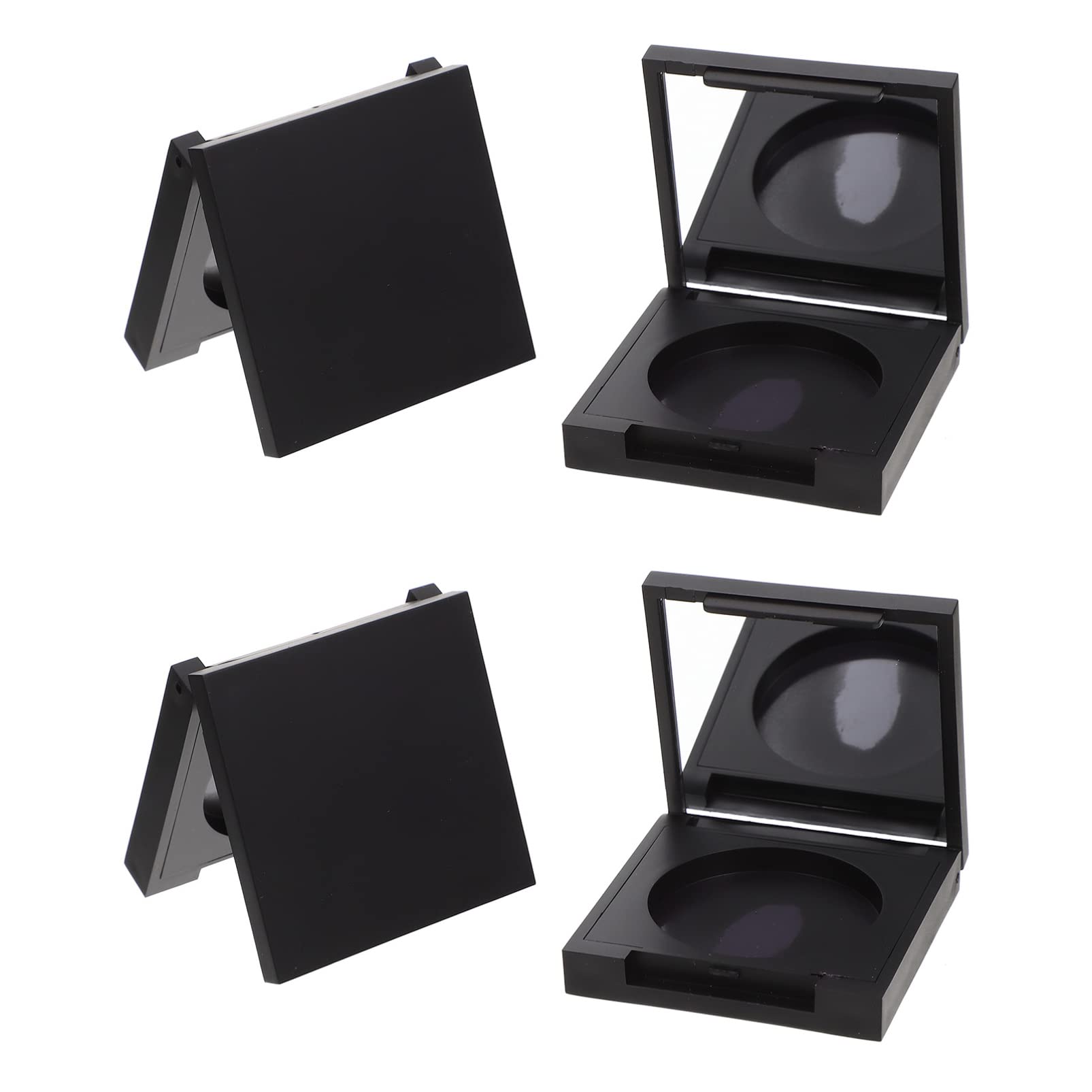 FRCOLOR 4-Piece Empty Eyeshadow Palette Refillable Makeup Powder Case - Portable Cosmetic Storage for Eyeshadow, Blush & Loose Powder - Perfect for Travel, Makeup Artists & DIY Beauty Kits