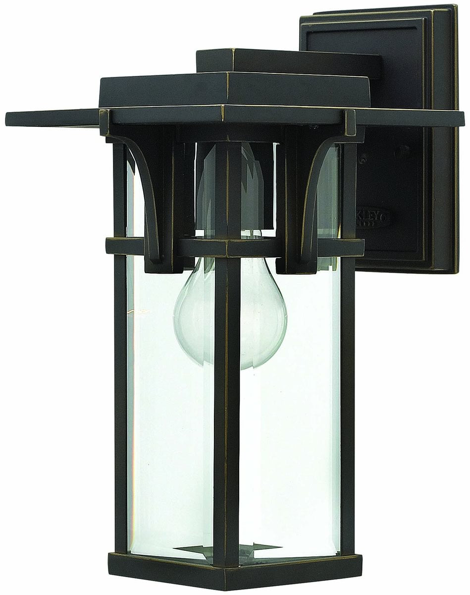 12H Manhattan 1 Light Outdoor Wall Sconce - Oil Rubbed Bronze Finish - Weatherproof Exterior Lighting for Porch, Patio, Garden & Entryway