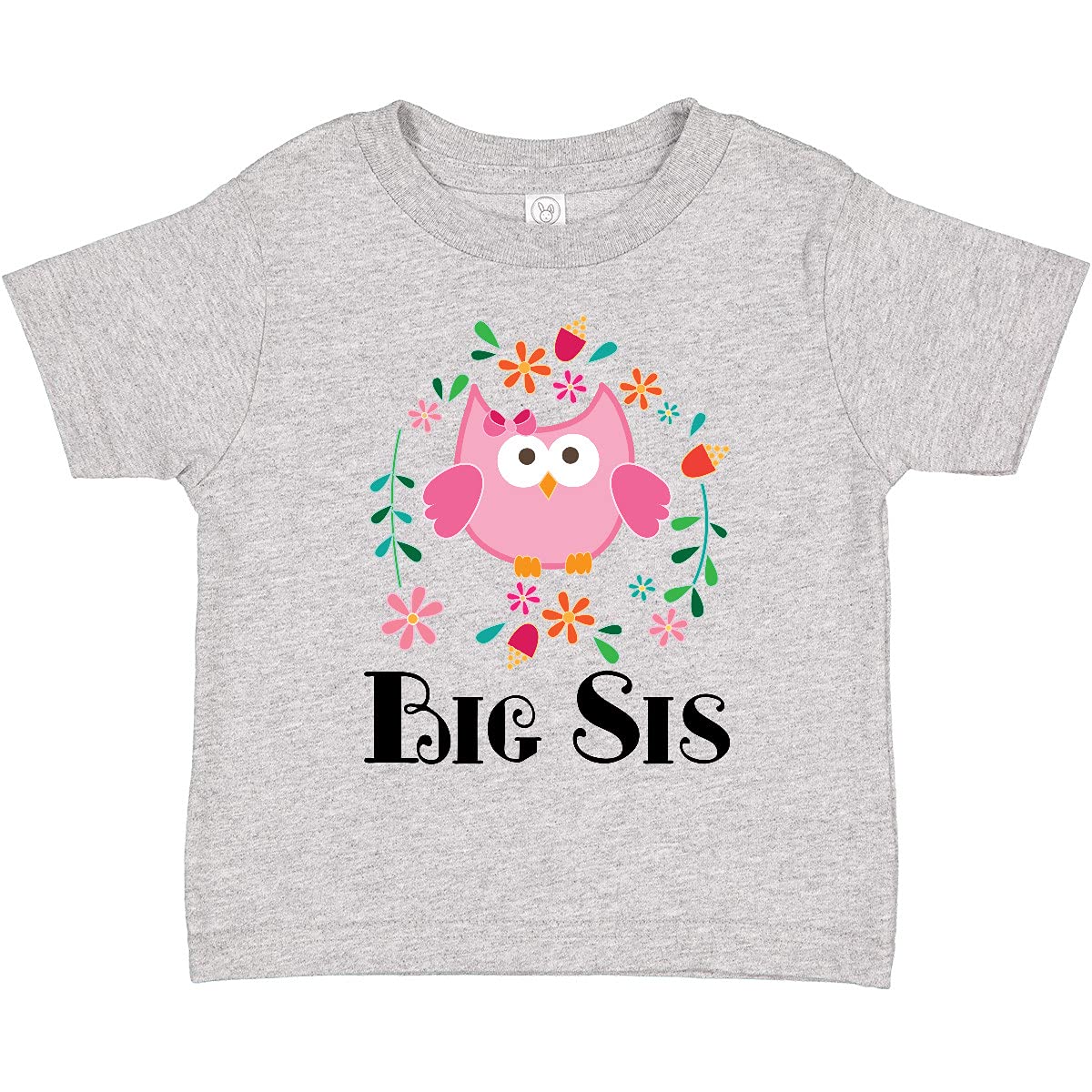 Inktastic Big Sis Girls Sister Announcement Toddler T-Shirt - Cute Sibling Matching Outfit for Family Photos & Special Occasions