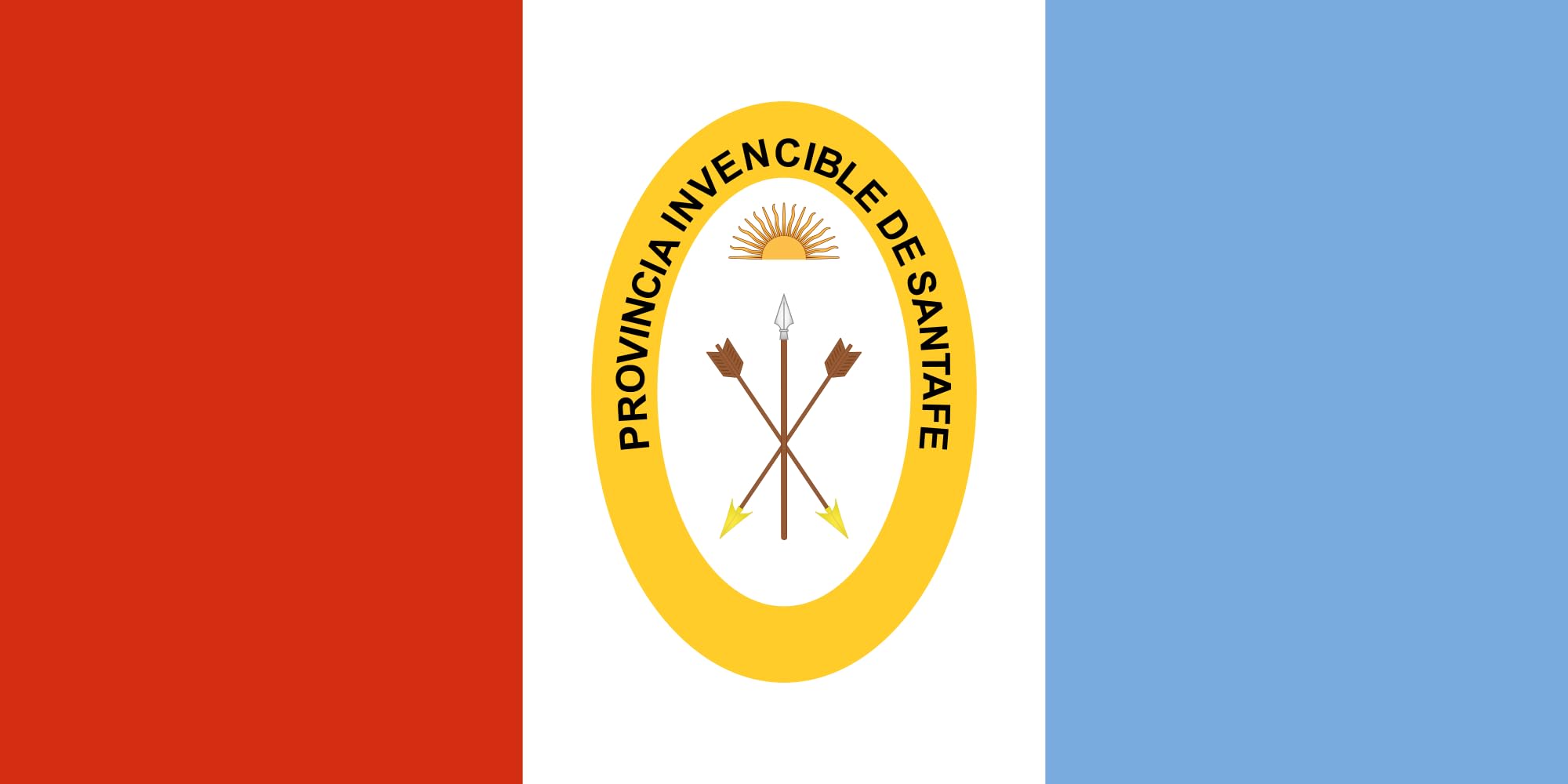 Santa Fe Province XL+ Landscape Flag - 2.4m² (26sqft) 110x220cm (43x86inch) - 100% Made in Germany - Durable Outdoor Flag for Patio, Garden & Sports Events