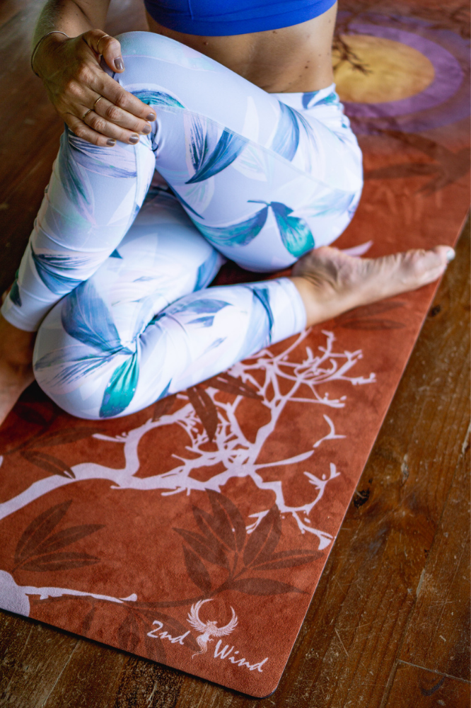 Root to Rise Non-Slip Yoga Mat for Women & Men - Eco-Friendly TPE Exercise Mat with Alignment Lines - Perfect for Hot Yoga, Pilates, Home Workouts & Meditation