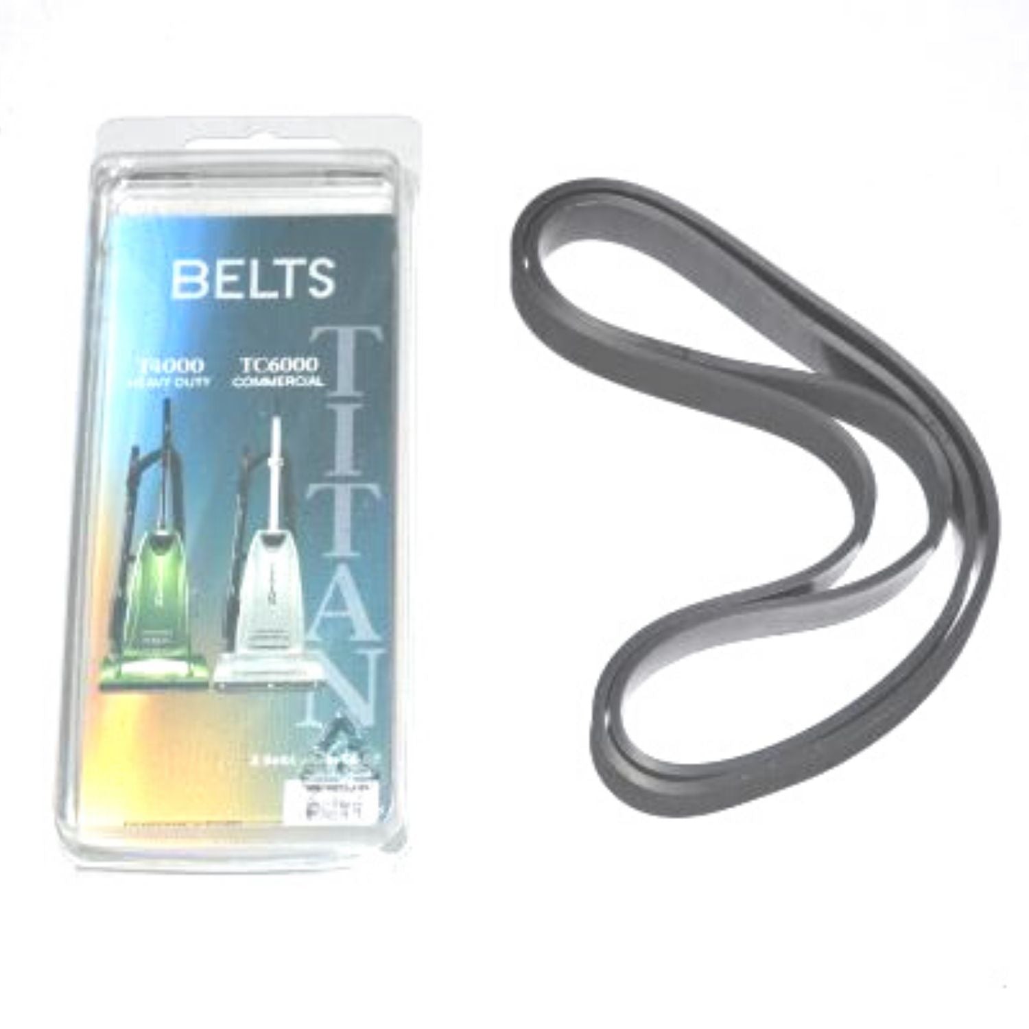 Titan Upright Vacuum Belt 2-Pack - Compatible with T4000 & TC6000 Models | Replacement Flat Belt (T4 B2) | Perfect for Home Cleaning & Maintenance