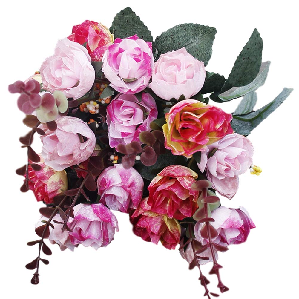 1Pc Artificial Silk Rose Flower - Realistic Red Rose for DIY Wedding, Home, Garden, Party & Holiday Decor - Perfect for Centerpieces, Bouquets, and Craft Projects