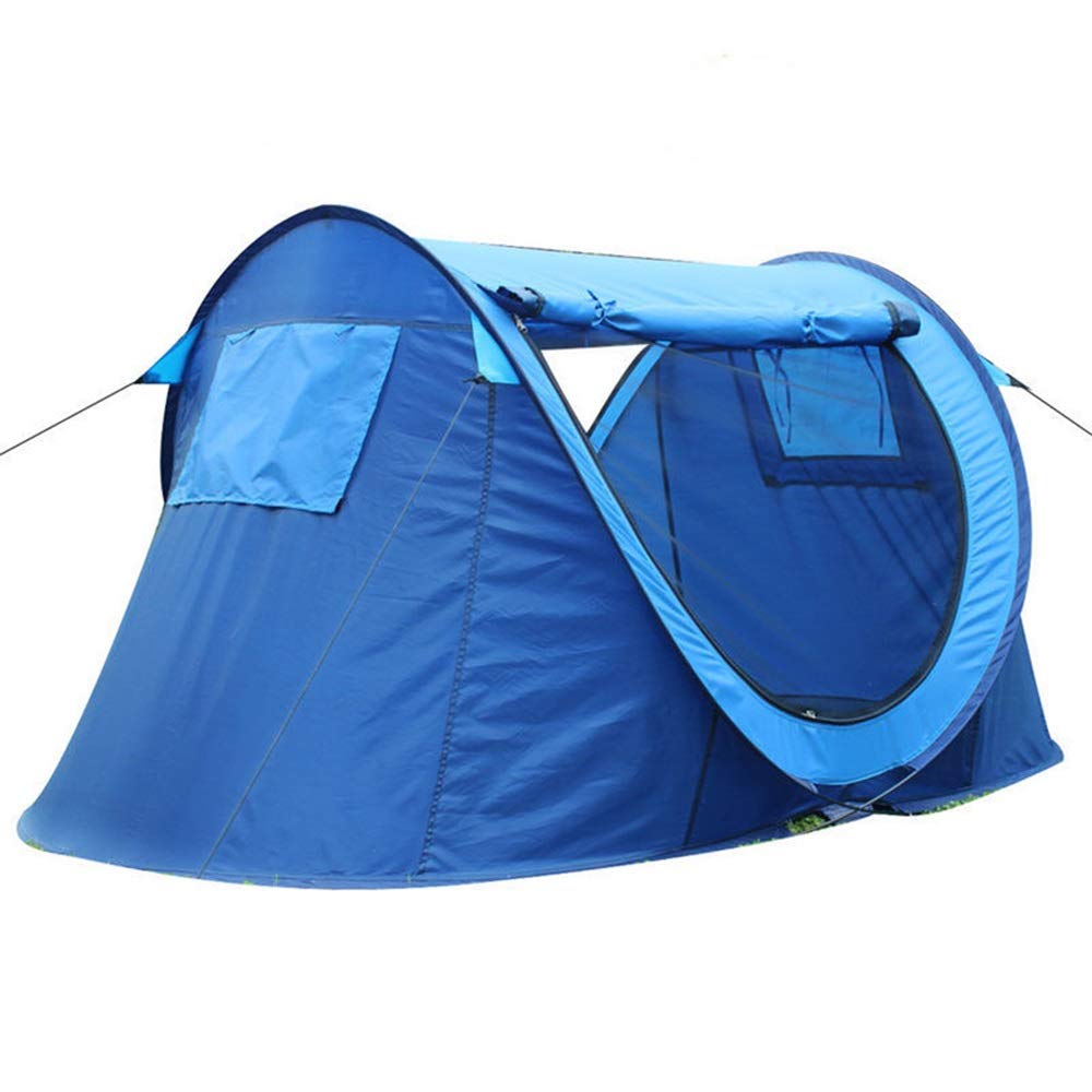 Instant Pop Up Family Camping Tent for Outdoor Adventures - Lightweight Waterproof Blue Tent for Fishing, Hiking & Travel - Perfect for Backyard, Beach & Wilderness Camping