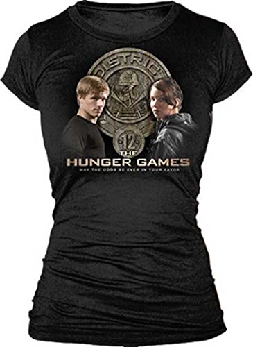 The Hunger Games District 12 Version 2 Juniors Black T-Shirt - Perfect for Cosplay, Movie Fans & Casual Wear