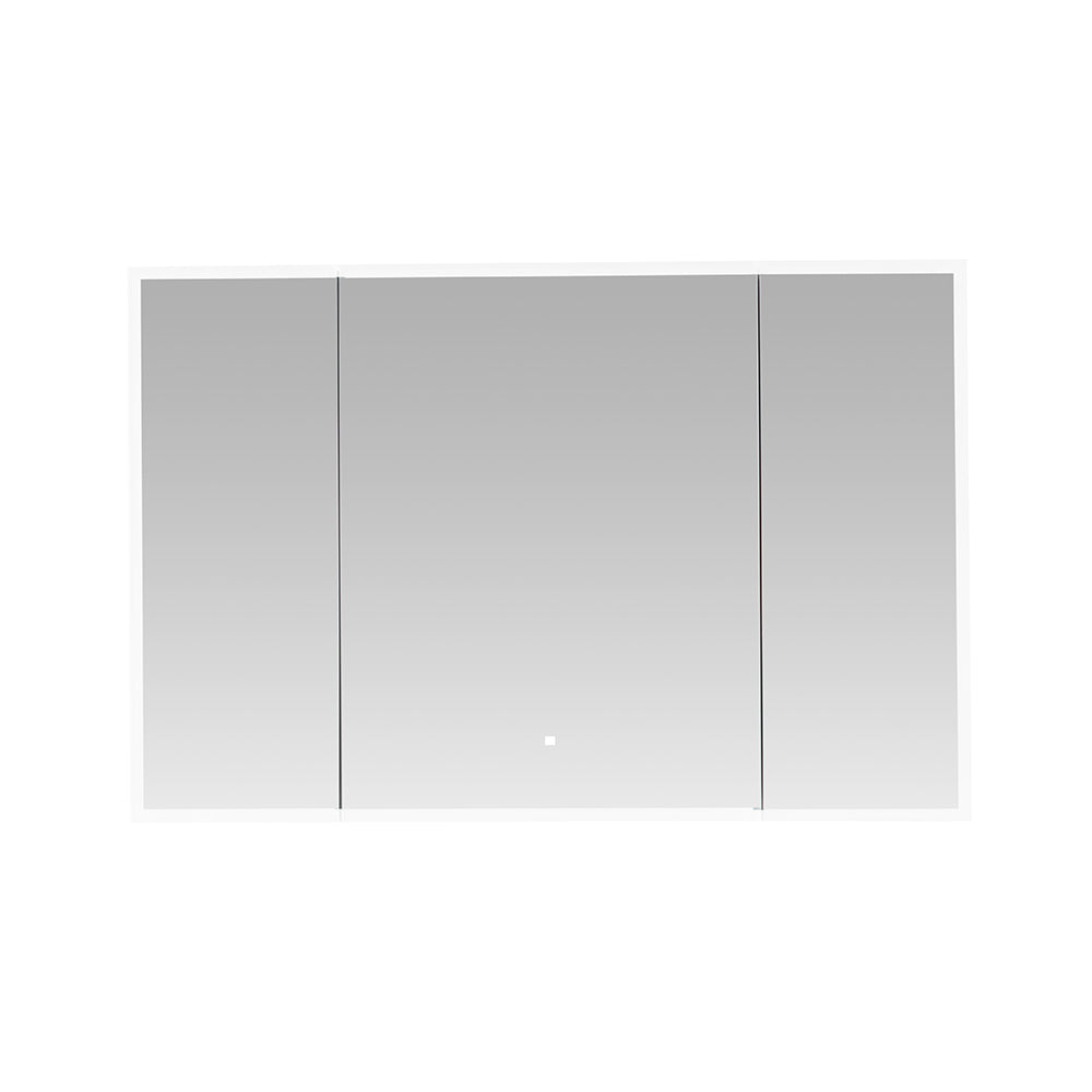 Aquadom Edge Royale 48x32 Inch LED Lighted Triple Door Bathroom Medicine Cabinet with Mirror - Perfect for Modern Homes, Spas & Luxury Vanities