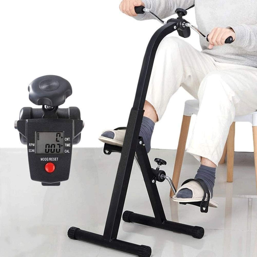 YRBDSA Under Desk Bike Pedal Exerciser with LCD Display - Portable Mini Arm & Leg Exercise Bike for Home & Office - Hand Cycle Stationary Peddler Machine for Seniors, Men & Women - Perfect for Workouts While Working or Watching TV