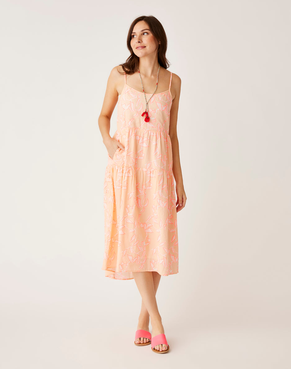 Jacey Textured Dress in Jade Pink - Women's Elegant Flowy Midi Dress for Casual Outings, Parties & Special Occasions | FINAL SALE