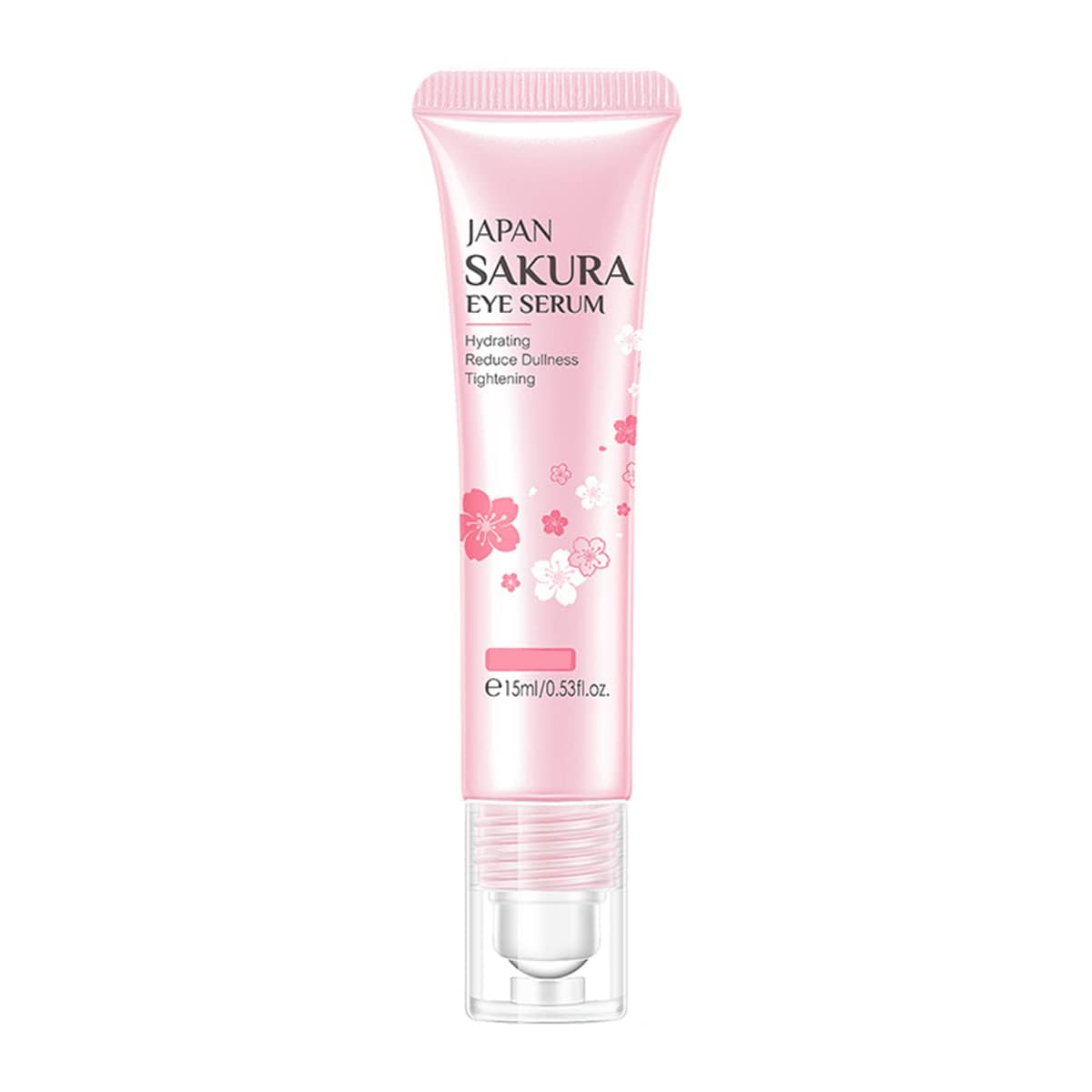 AKARY 2-in-1 Sakura Eye Serum & Massage Roller - Anti-Aging Eye Treatment for Dark Circles, Puffiness & Fine Lines - Under Eye Cream for Bags & Wrinkles - Perfect for Morning Skincare Routine & Nighttime Relaxation