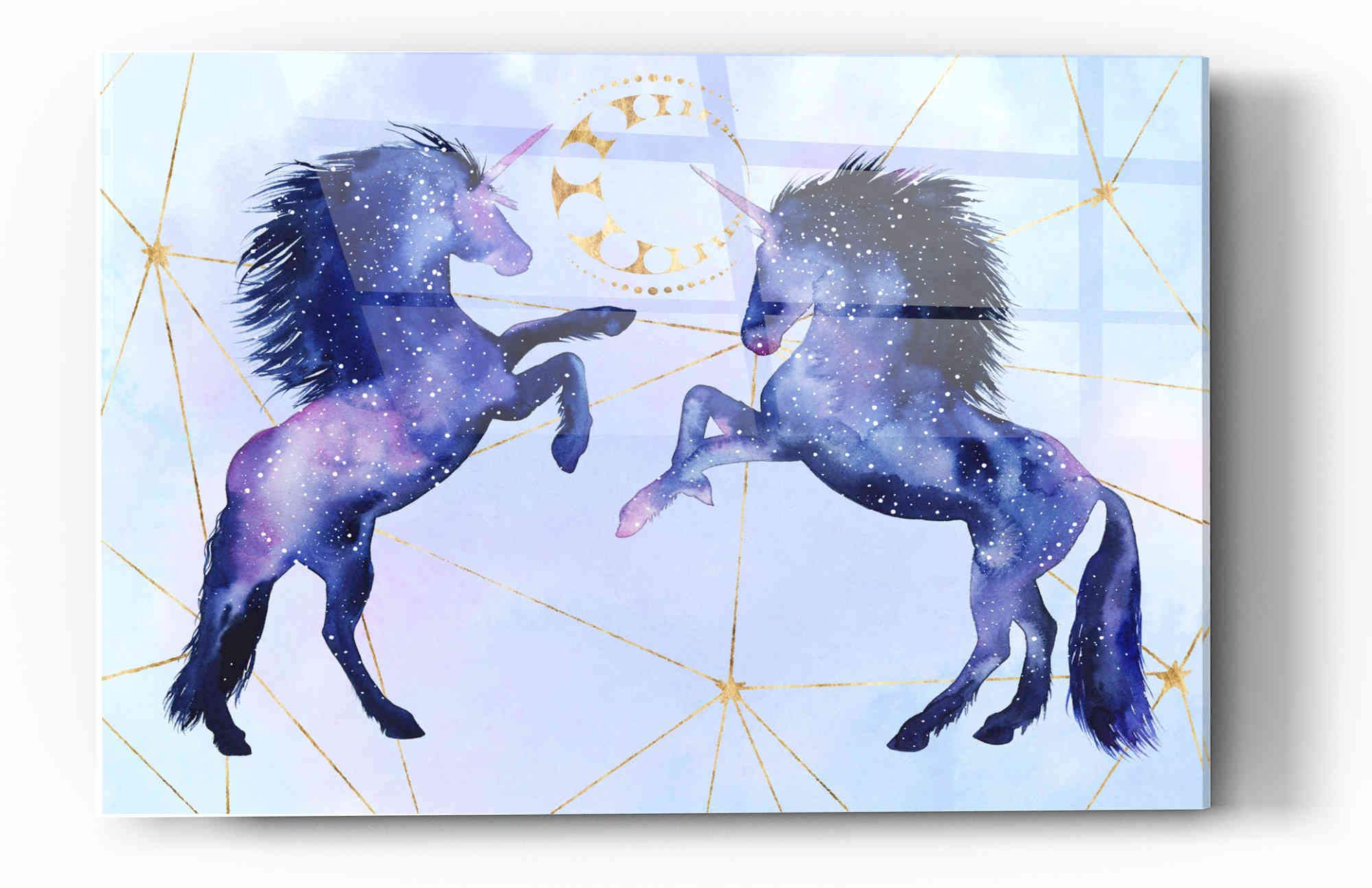 Grace Popp Unicorn Universe Collection A - 16x24 Inch Acrylic Glass Wall Art Decor for Kids Room, Nursery & Fantasy Themed Spaces