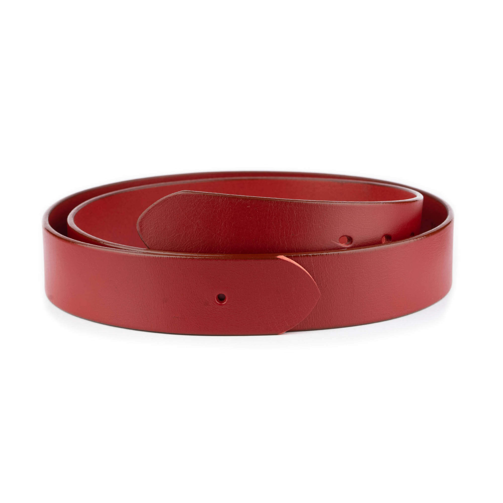 Versace Replacement Belt Strap - 4.0cm Wide Genuine Red Leather Belt with Pre-Made Holes for Men | Perfect for Dress Pants, Jeans & Formal Occasions