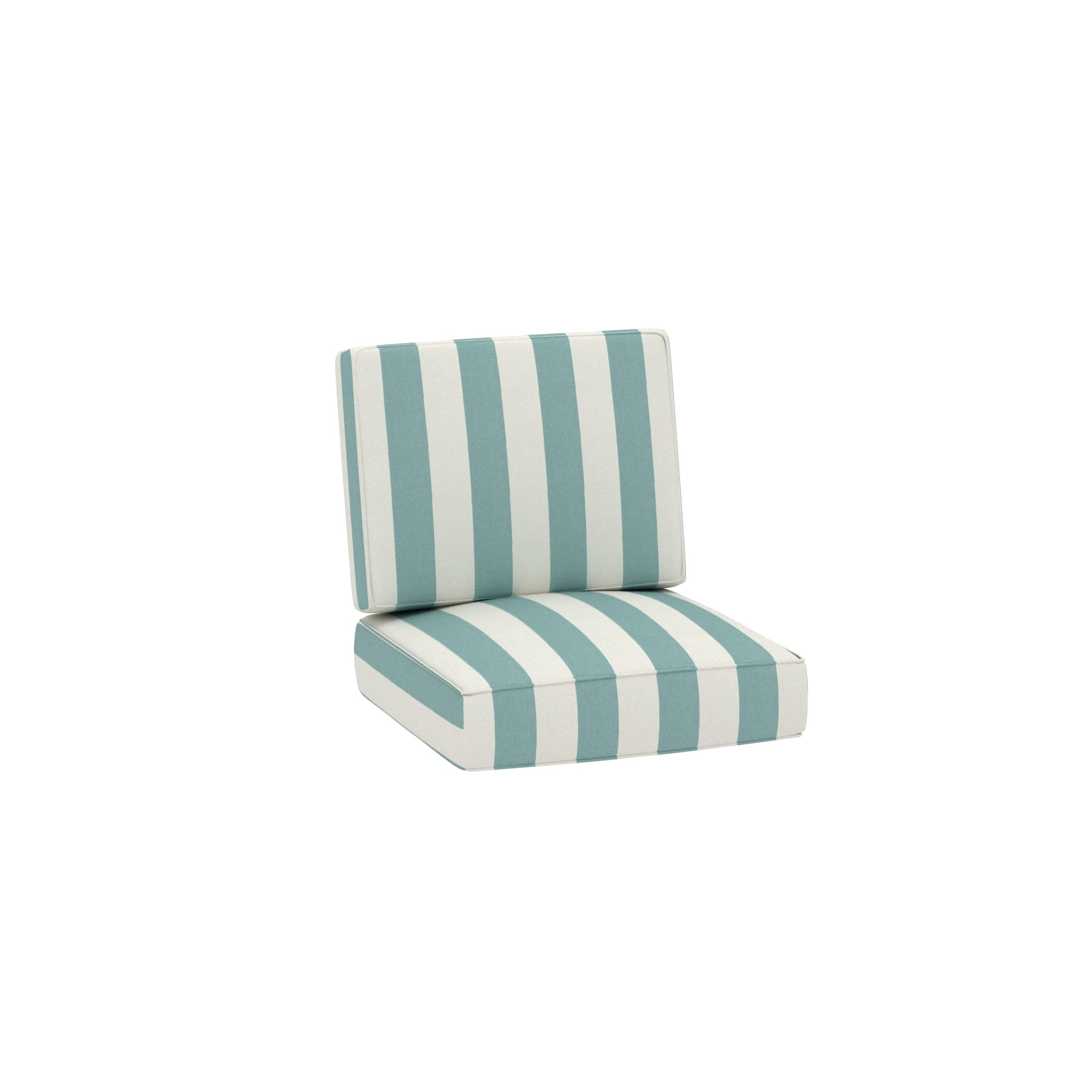 Creative Living Grenada Outdoor Sectional Sofa Set - Aquastripe 6-Pound Water-Resistant Cushions for Patio, Poolside & Backyard Relaxation