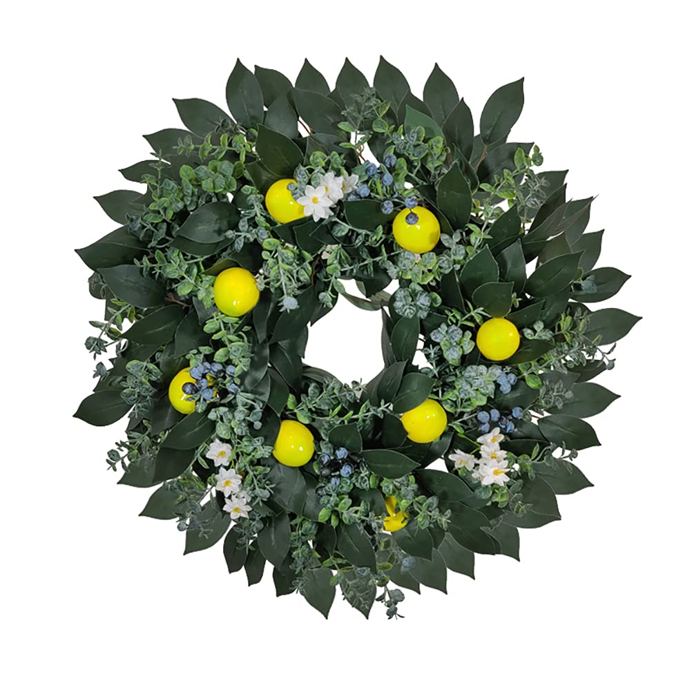 Realistic Lemon Garland Pendant - Hanging Wreath Ornament for Home Decor, Party & Celebration (Kitchen, Dining Room, Front Door, Summer Party Decorations)