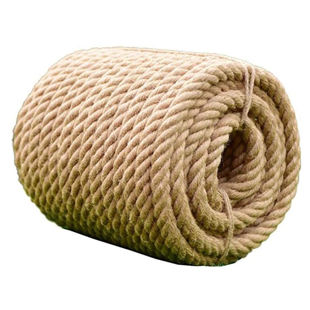Premium Jute Rope - 10M Natural Brown Hemp Twine (20mm Thick) for Nautical Decor, Landscaping, Railings, Hammocks & DIY Home Projects | Durable & Eco-Friendly Jute Cord for Crafts, Gardening & Outdoor Use