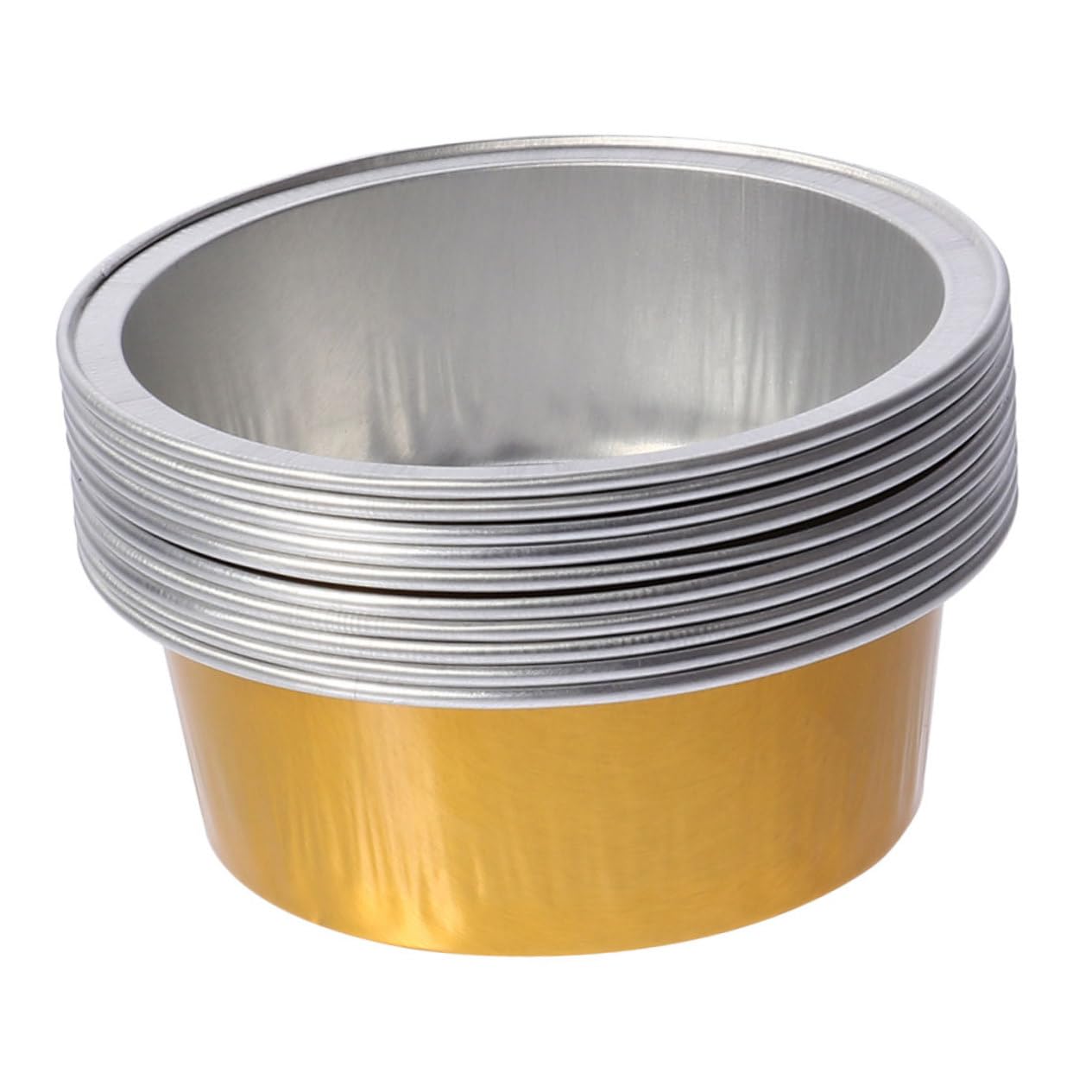 25pcs Golden Aluminum Foil Wax Melting Bowls - Chocolate Melter Pot, Wax Warmer for Fragrance & Scented Wax Beans - Perfect for DIY Candles, Aromatherapy & Home Spa Relaxation