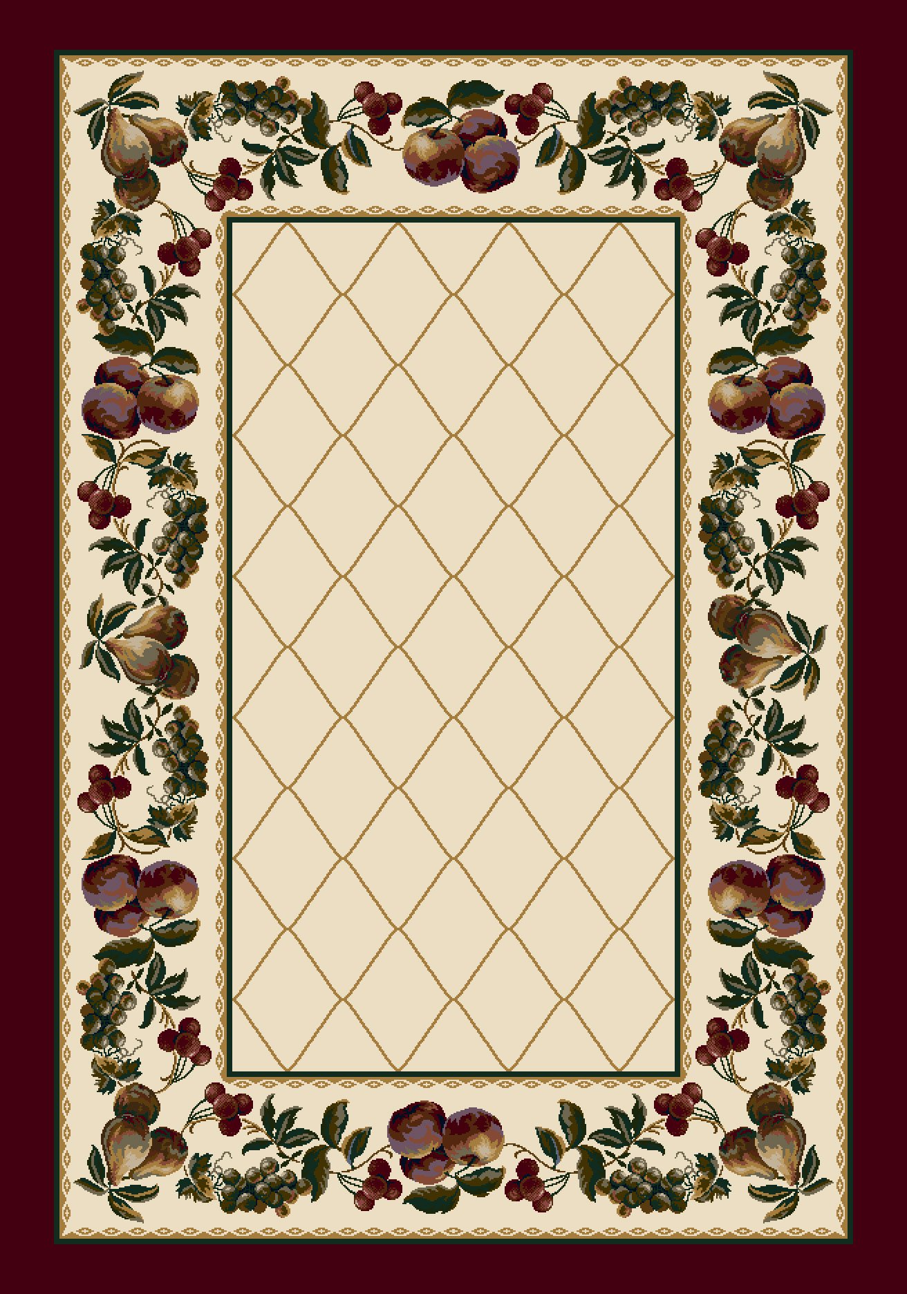 Milliken Signature Fruit Medley Opal Garnet Area Rug 3'10