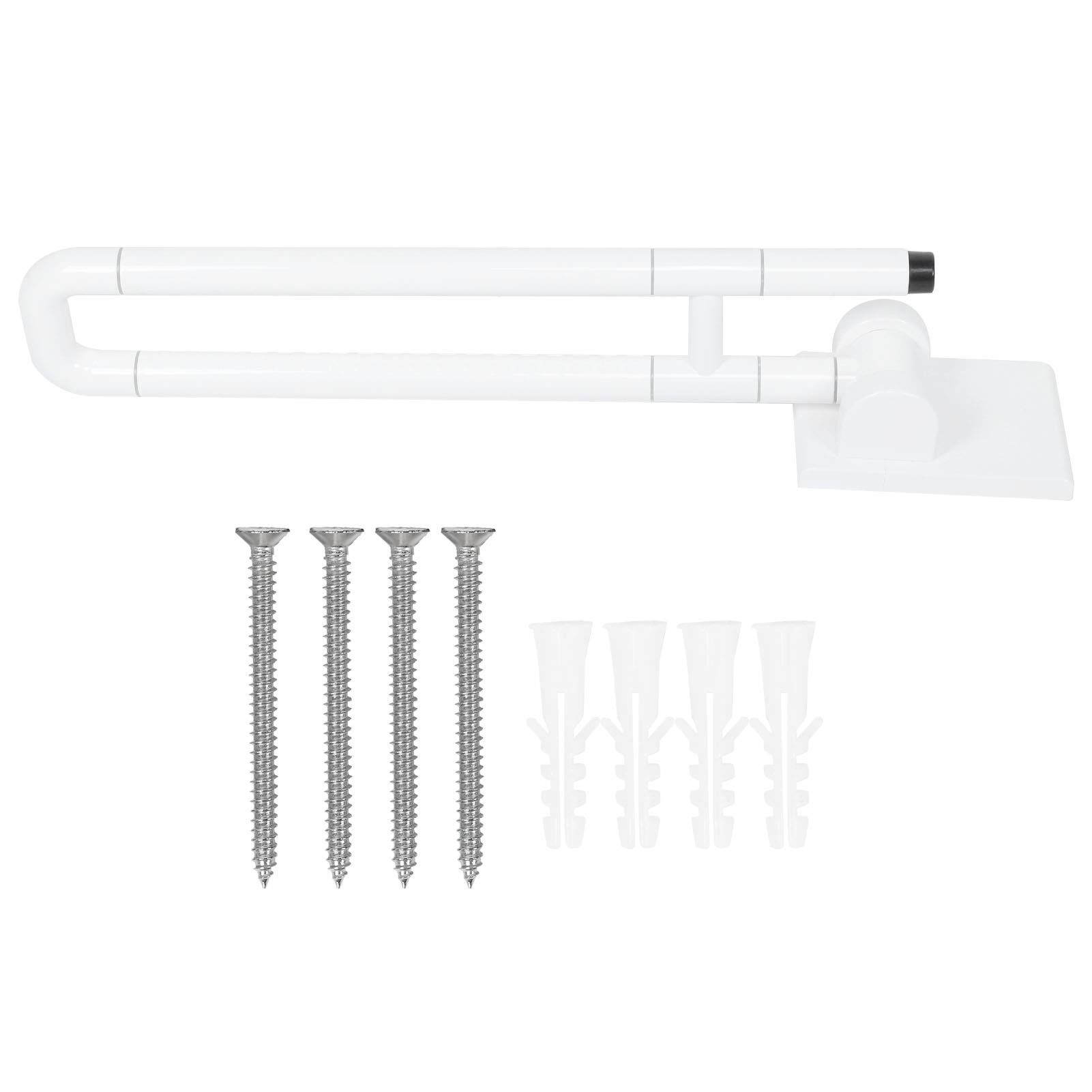 Stainless Steel Wall Mounted Foldable Toilet Armrest - Adjustable Bathroom Safety Grab Bar with Non-Slip Grip for Elderly & Disabled - Ideal for Bathroom Accessibility & Fall Prevention