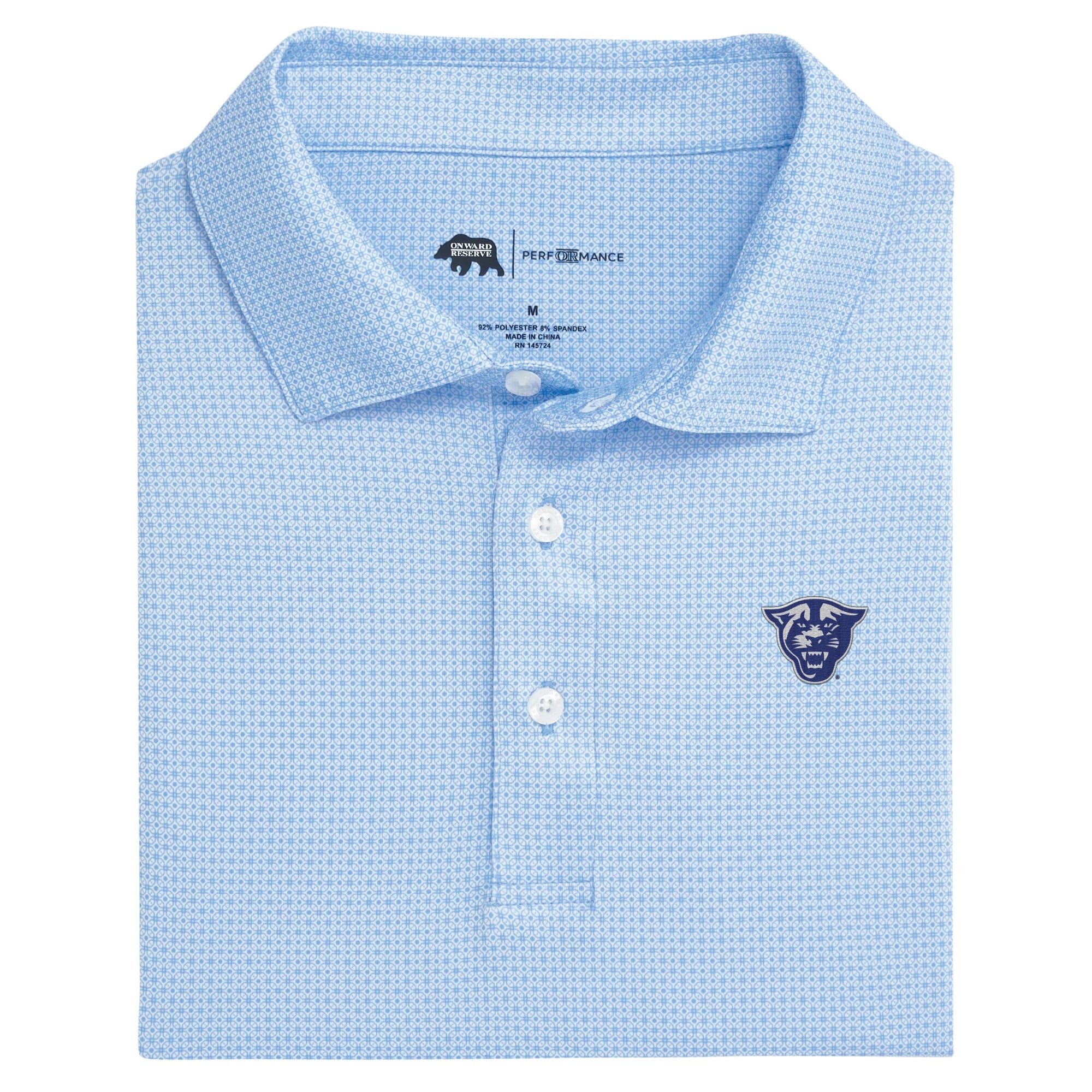 GA State Range Printed Performance Polo Shirt for Men - Moisture Wicking Golf & Casual Wear