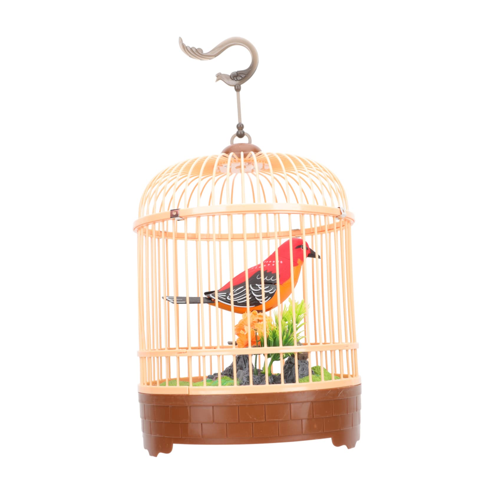 FELTECHELECTR Talking Parrot Toy - Realistic Repeating Parakeet Toy for Kids, Educational Bird Toy with Singing & Music - Perfect for Outdoor Bird Feeders, Hanging Birdcages & Pet Playtime