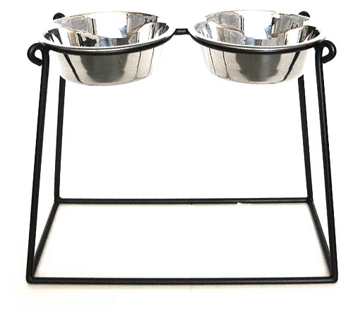 Extra Tall Black Metal Elevated Dog Feeder - Adjustable Height Raised Bowl for Large & Medium Dogs - Perfect for Dining, Kitchen, or Outdoor Use