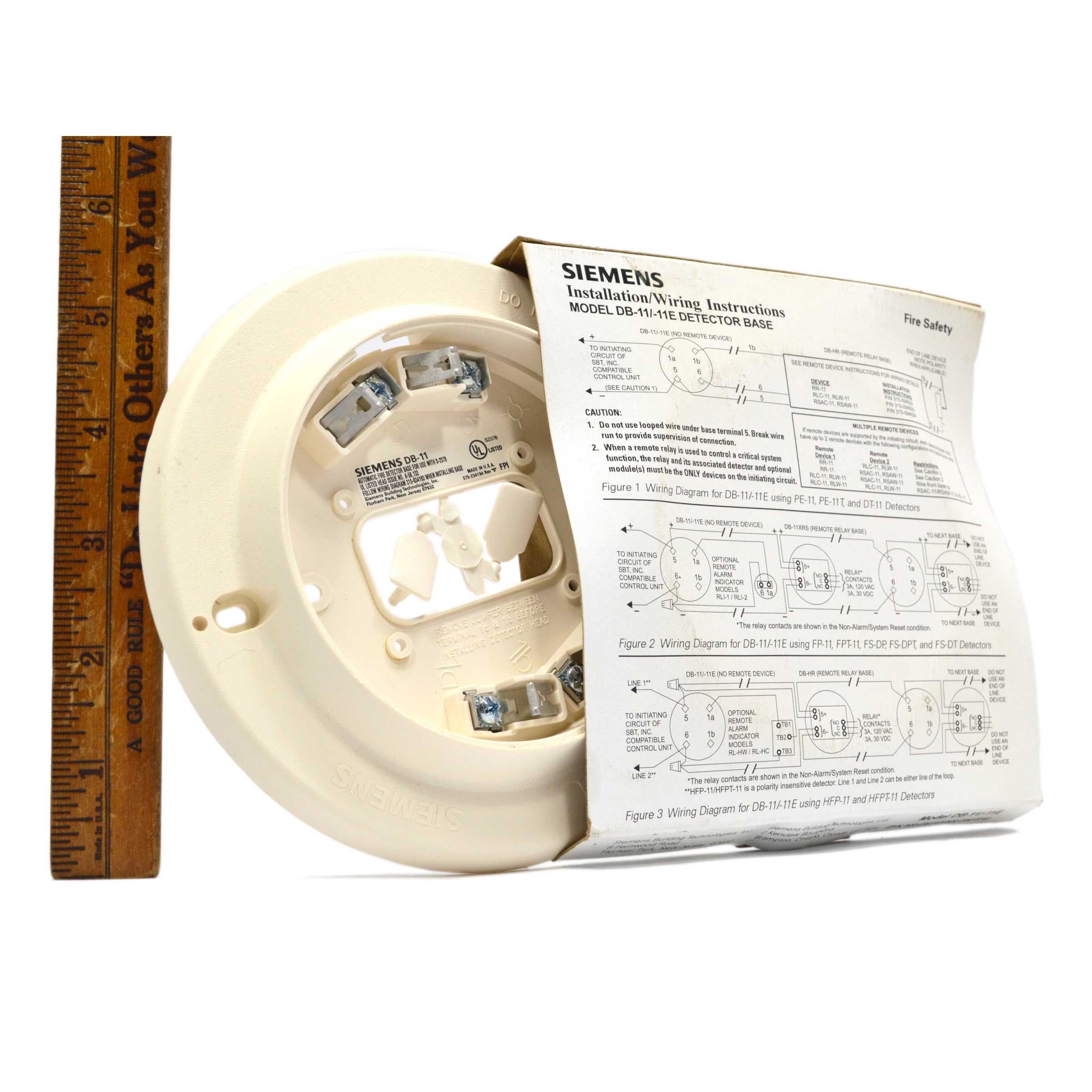 SIEMENS DB 11/11E Detector Base - Model 500 094151 E - Fire Alarm System Replacement Part - Ideal for Commercial Buildings & Industrial Facilities