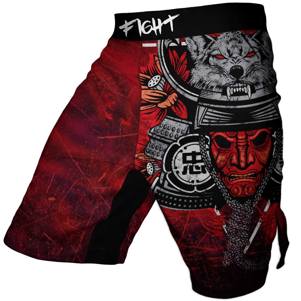 Custom Men's Samurai Art Wrestling Shorts - Breathable MMA & BJJ Fight Trunks for Training & Competition - Perfect for Martial Arts, Grappling & Fitness Workouts