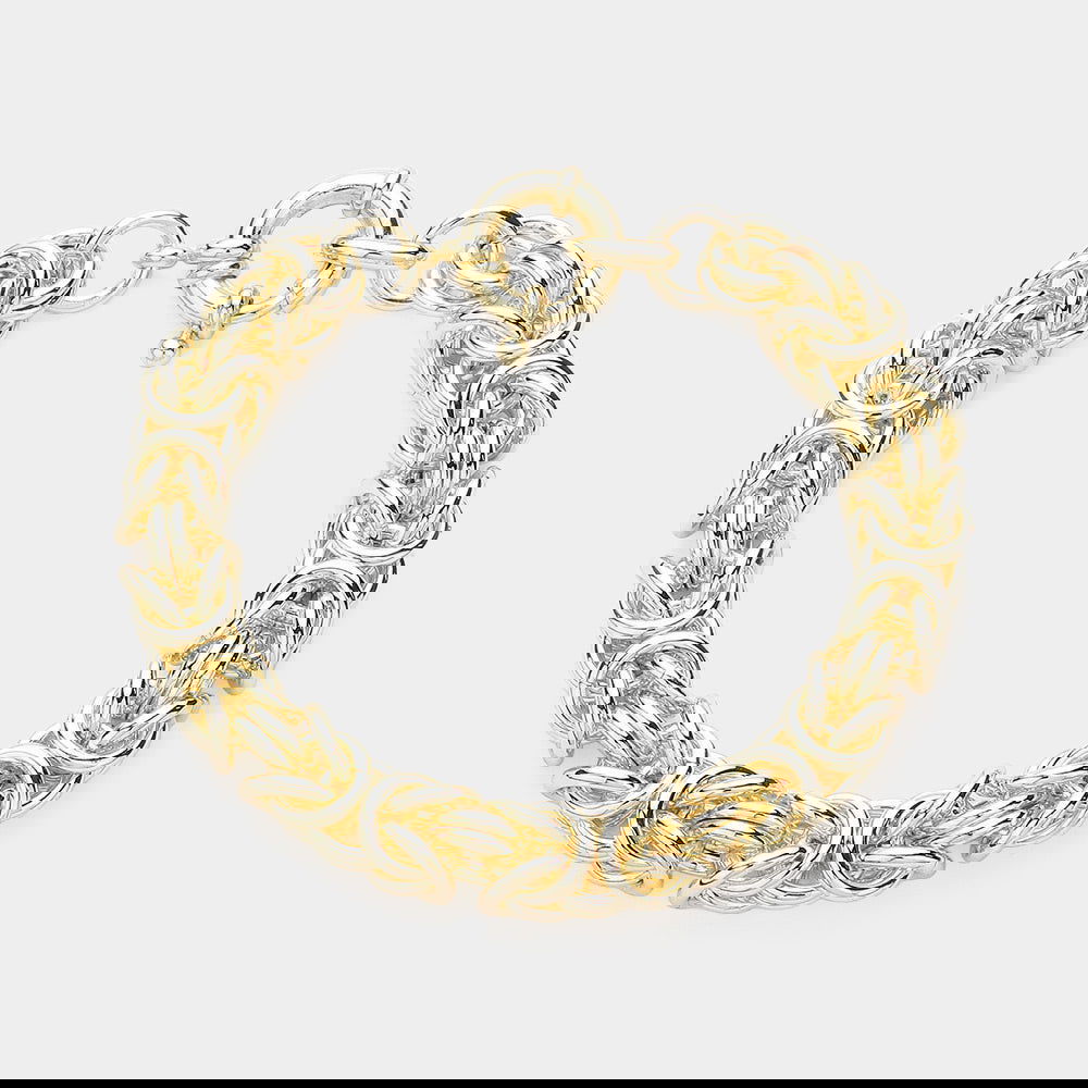 14K Gold Plated Chunky Hardware Metal Bracelet for Women - Trendy Statement Jewelry for Parties, Gifts & Everyday Wear
