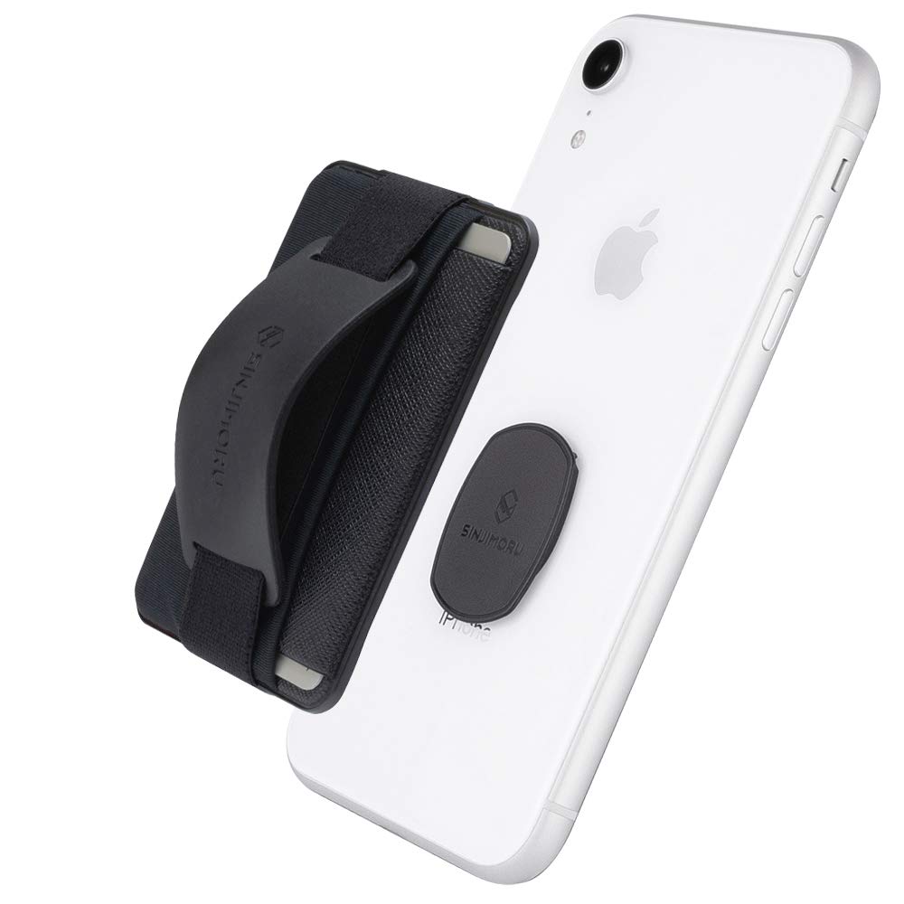 Sinjimoru Detachable Phone Wallet - iPhone Card Holder & Grip Stand with Wireless Charging for Daily Use