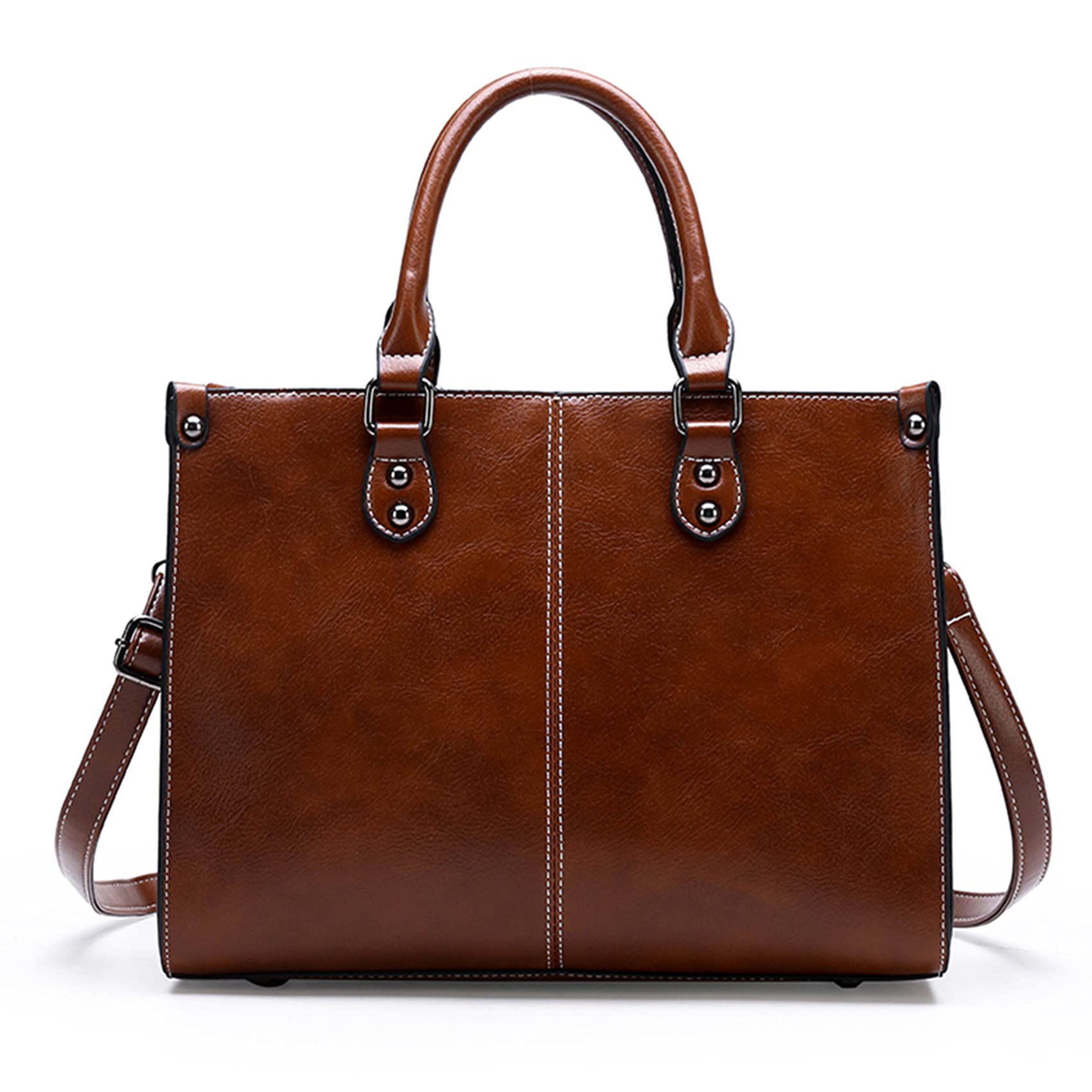 Stylish Leather Tote Bags for Women - Designer Top Handle Shoulder & Crossbody Messenger Bag for Office, Work & Travel | Perfect for Business, Commuting & Daily Use