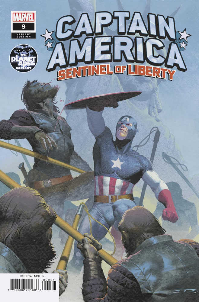 Captain America Sentinel Of Liberty #9 Comic Book - Marvel & Planet Of The Apes Crossover - Collectible Graphic Novel For Superhero Fans - Perfect For Comic Collections & Pop Culture Displays