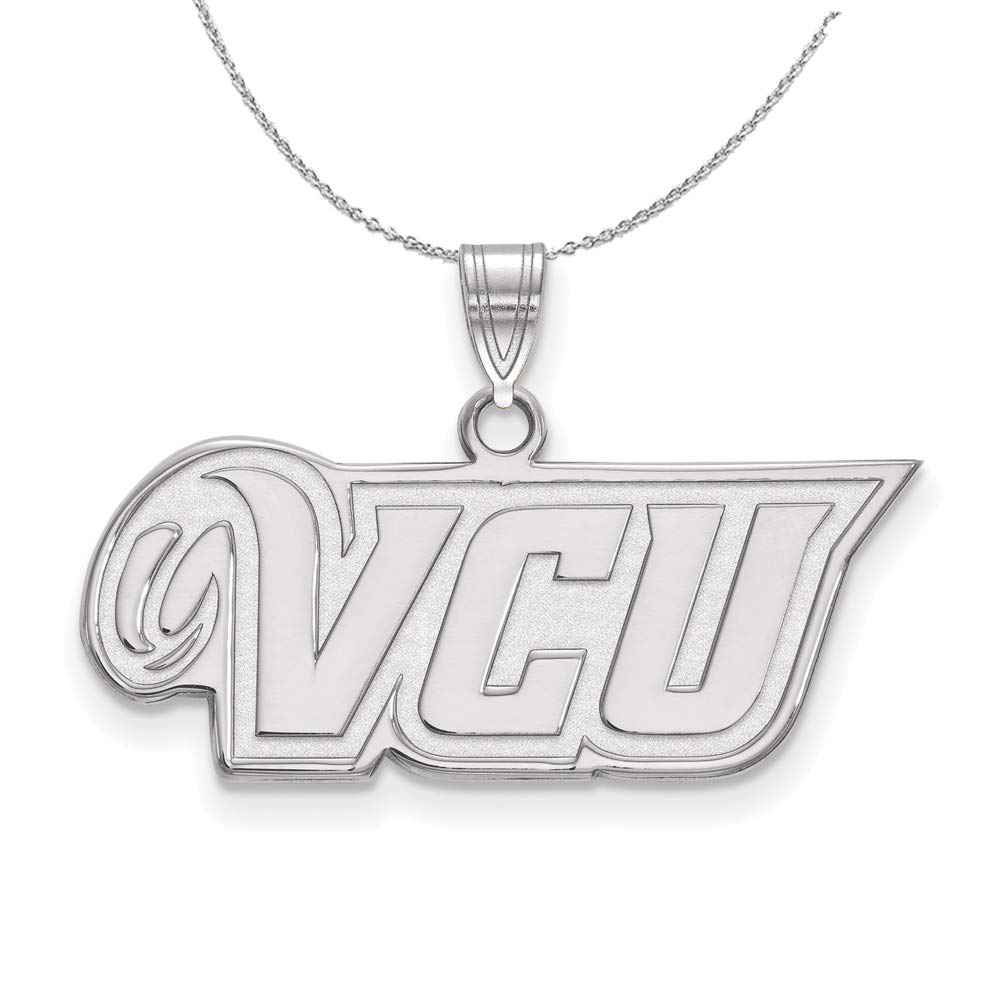 VCU Sterling Silver Black Bow Necklace - Perfect for Graduation & Gifts