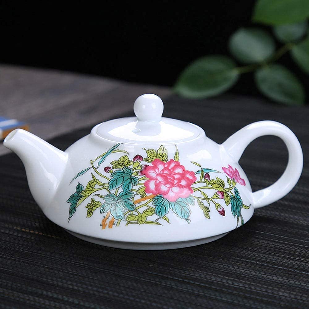 Blue and White Porcelain Tea Set - Chinese Traditional Landscape Pattern Ceramic Flower Tea Pot & Cups for Home, Office, and Gift Giving