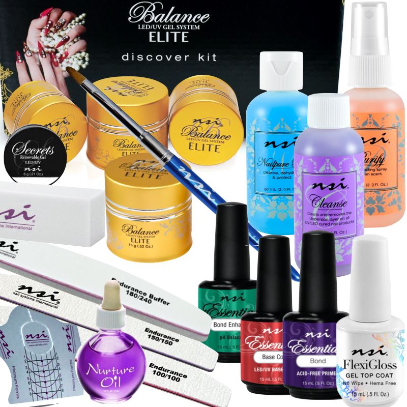 Elite Gel DISCOVER KIT - Professional Hard Gel Nail System for Long-Lasting Manicures | Perfect for Salon & Home Nail Art, DIY Gel Extensions & Nail Strengthening