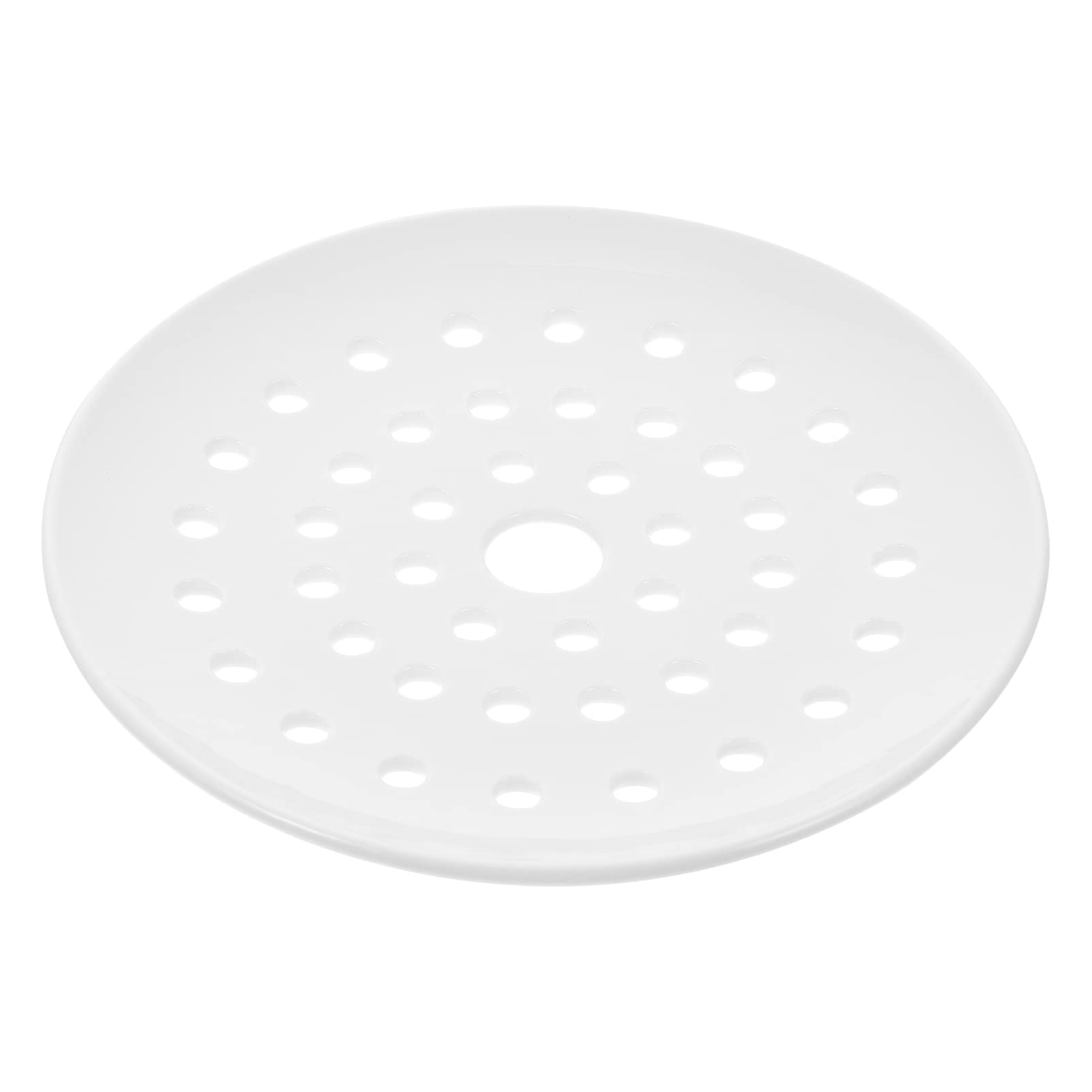 18cm Ceramic Steaming Rack Stand - Food Grade Steamer Basket for Rice Cooker & Warmer | Hemoton Kitchen Cookware | Perfect for Dumplings, Vegetables & Healthy Meals (White)