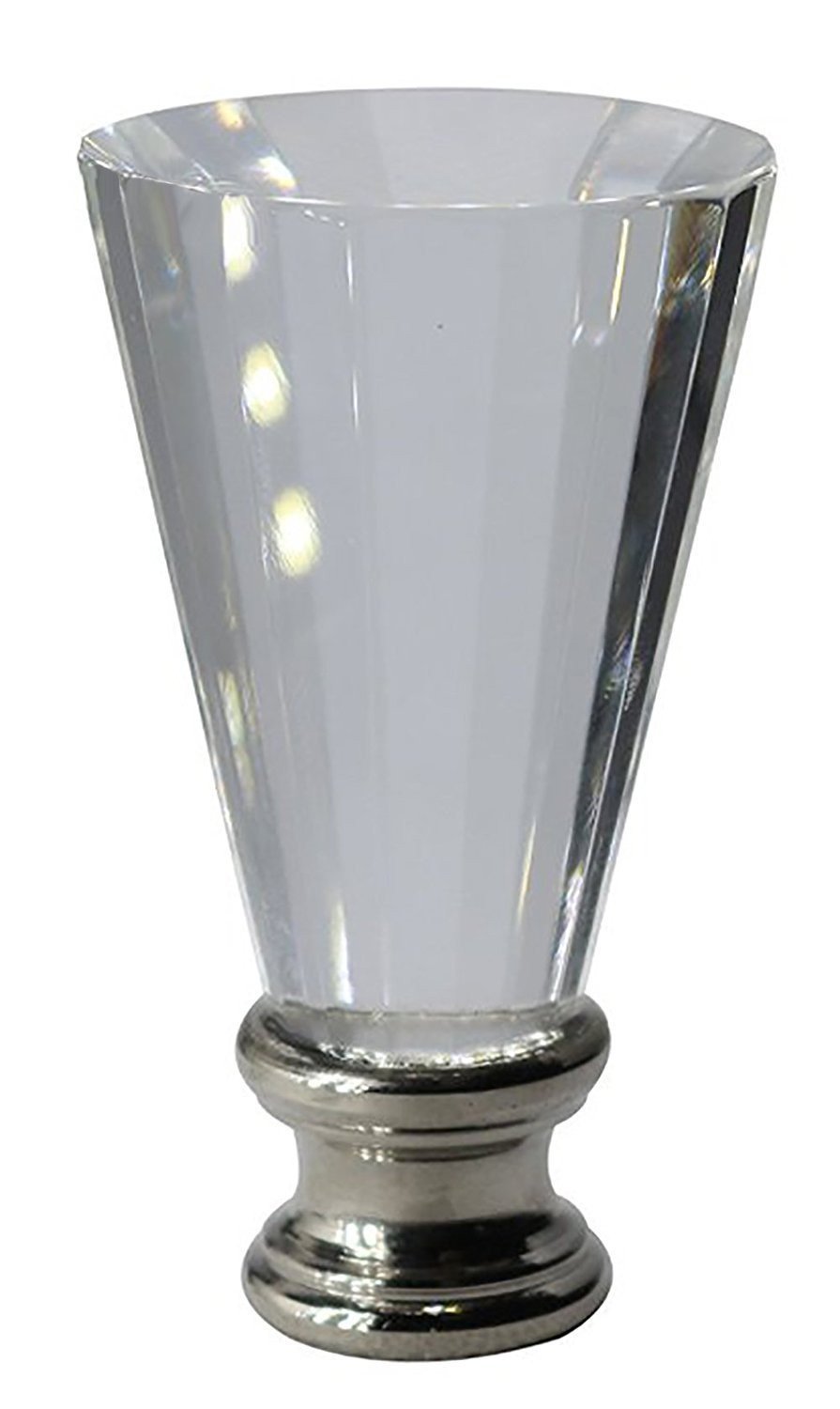 Crystal Trumpet Lamp Finial - 2 Elegant Finishes for Table & Floor Lamps | Perfect for Living Room, Bedroom & Office Decor