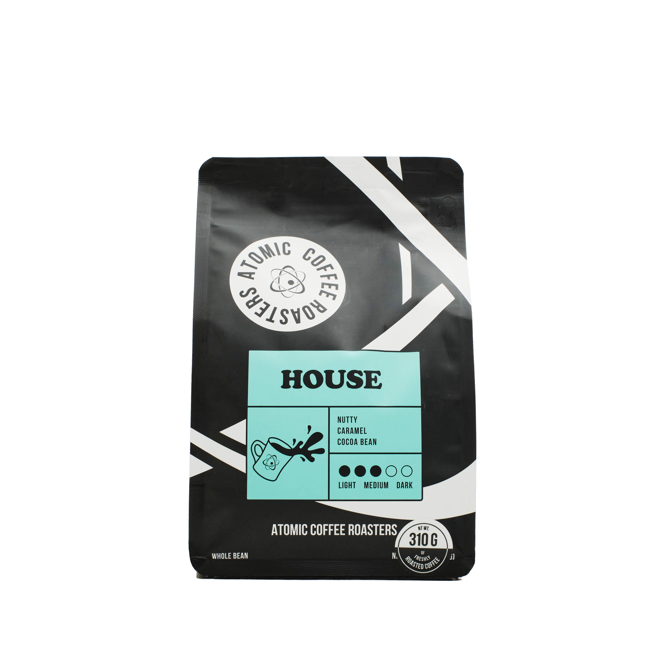 Atomic House Blend Coffee - Premium Organic Dark Roast Whole Bean Coffee for Espresso & Drip Brewing - Perfect for Home, Office & Gifting