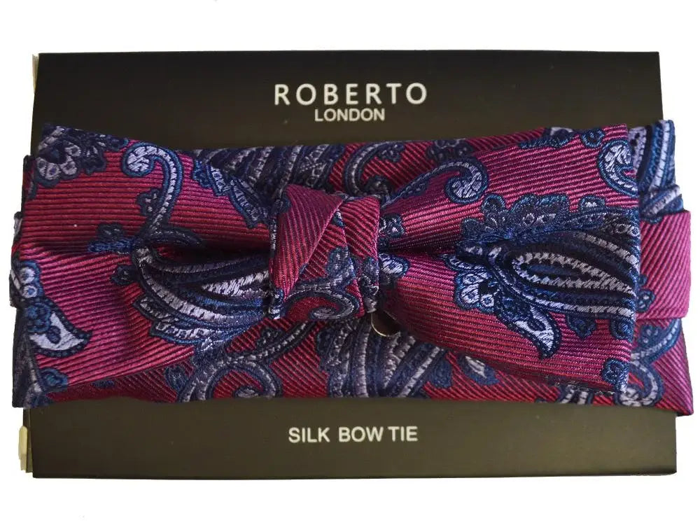 Elegant Pink Slim Silk Bow Tie and Pocket Square Set - Perfect for Weddings, Prom & Formal Events - LA Smith Collection