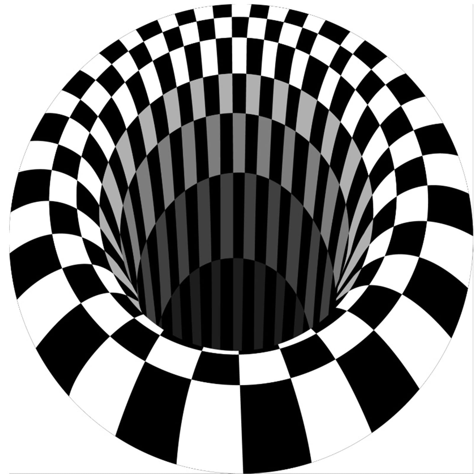 ALVALYND 3D Swirl Print Optical Illusion Area Rug - Non-Slip Floor Carpet for Living Room, Bedroom, Dining Room - 160cm Modern Home Decor Rug for Hallway, Office & Kids Room