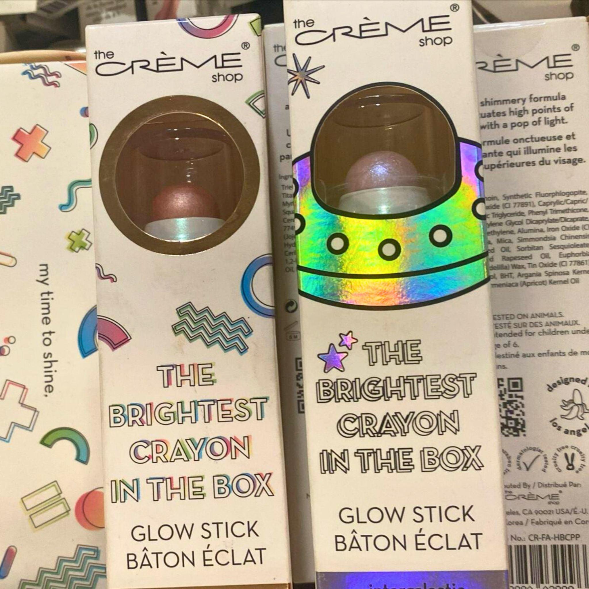The Creme Shop Brightest Crayon In The Box Glow Stick Set - 0.31oz (58 Pieces) for Face Painting, Halloween Makeup & Festival Body Art