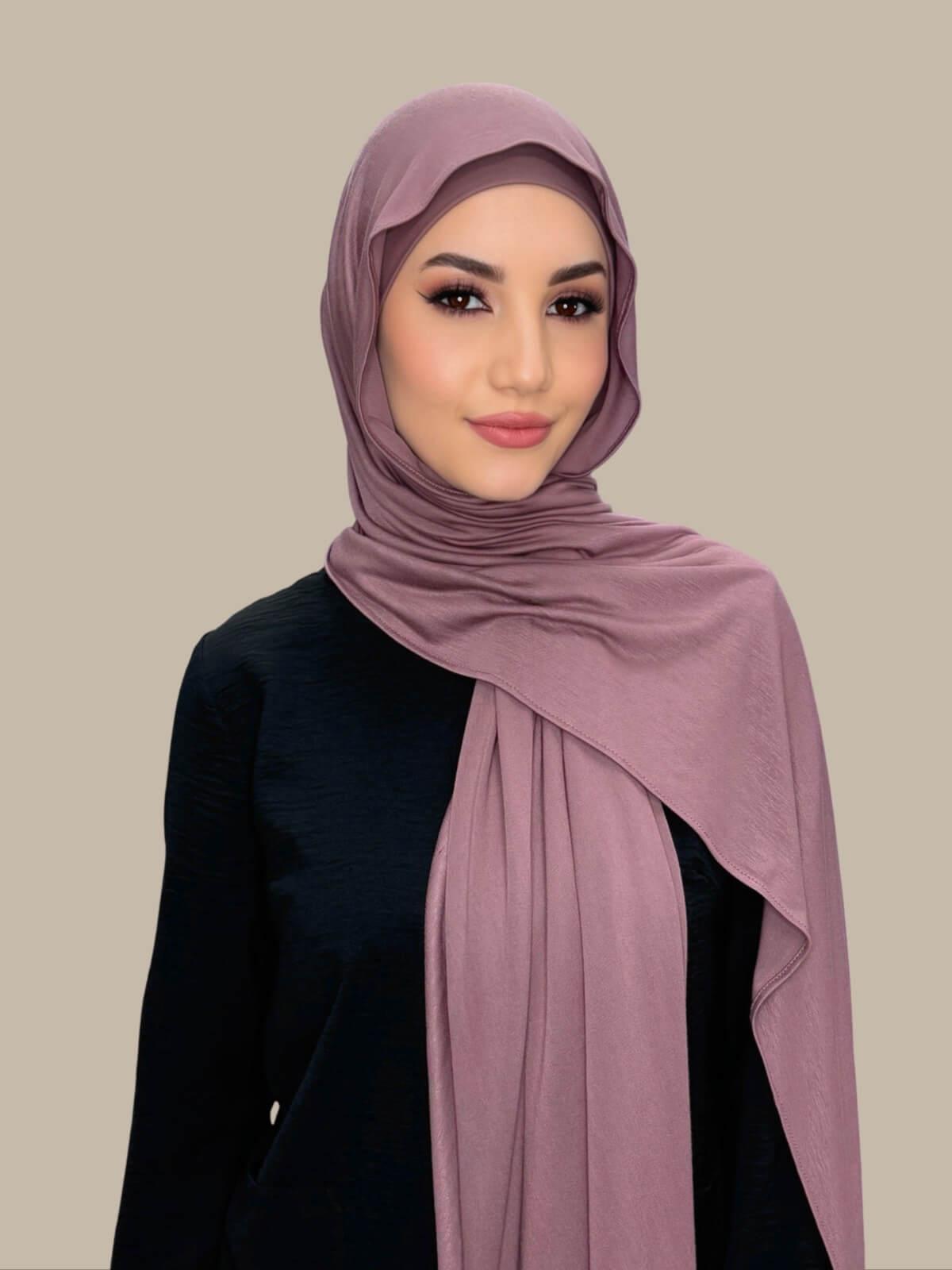 Premium Jersey Hijab Rose Taupe - Soft Stretch Muslim Headscarf for Women - Perfect for Daily Wear, Prayer & Modest Fashion