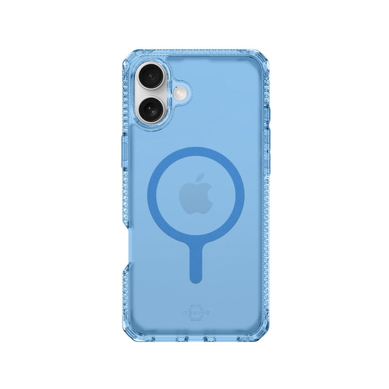 iTSKINS Hybrid Rugged Case for iPhone 16 - Shockproof & Durable Protection in Blue | Perfect for Outdoor Adventures & Daily Use