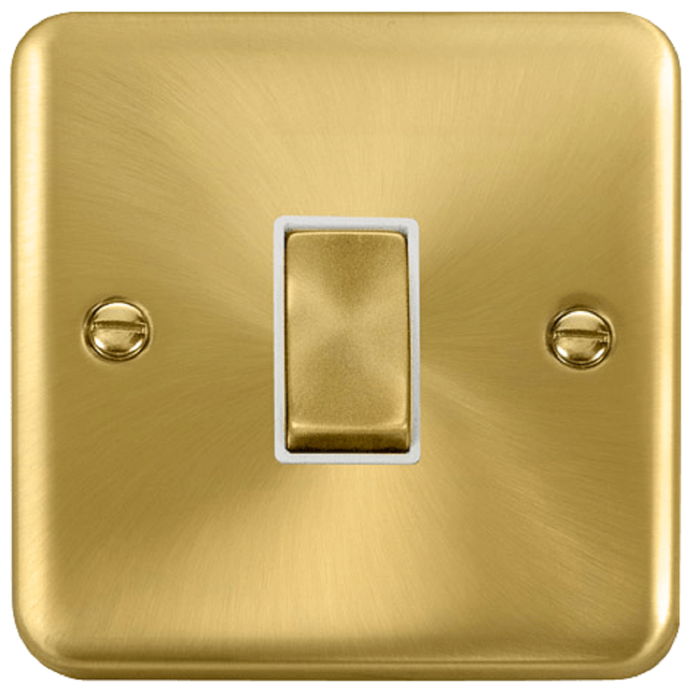 Click Deco Plus Satin Brass Intermediate Switch DPSB425WH - Premium Electrical Switch for Home & Office Lighting Control | Modern Decor Solution for Bedrooms, Living Rooms & Hallways