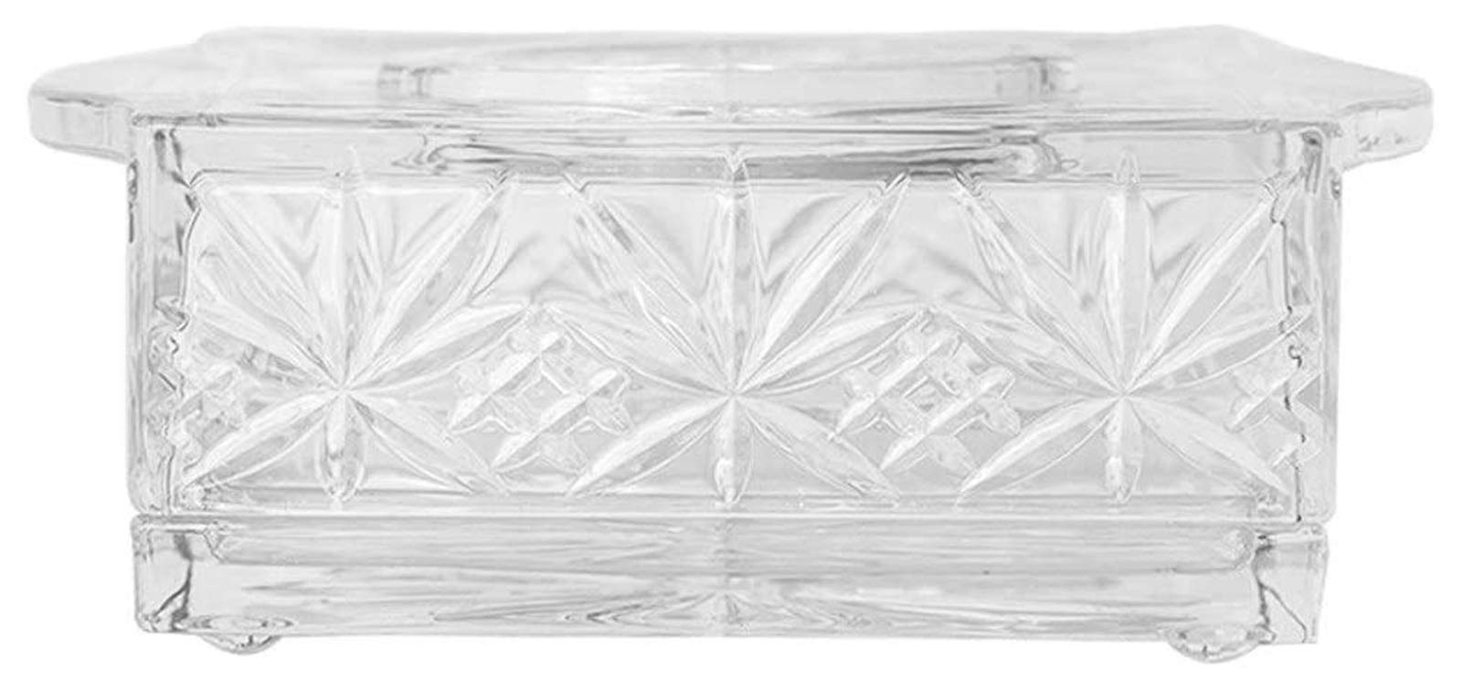 Transparent European Glass Tissue Box Cover - Creative Handmade Napkin Holder for Home & Office | Elegant Toilet Paper Dispenser & Paper Towel Rack - Perfect for Living Room, Bathroom, and Workspace Decor