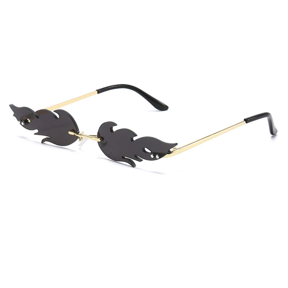 Flame Sunglasses for Men & Women - Trendy Fire Flame Design, UV Protection, Cool Festival & Party Eyewear - Perfect for Raves, Concerts, and Outdoor Events