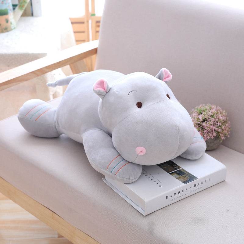 Cute Kawaii Stuffed Hippo Plush Toy - Soft & Huggable Animal Pillow for Kids, Girls, Boys - Perfect for Bedroom Decor, Gifts, and Cuddling