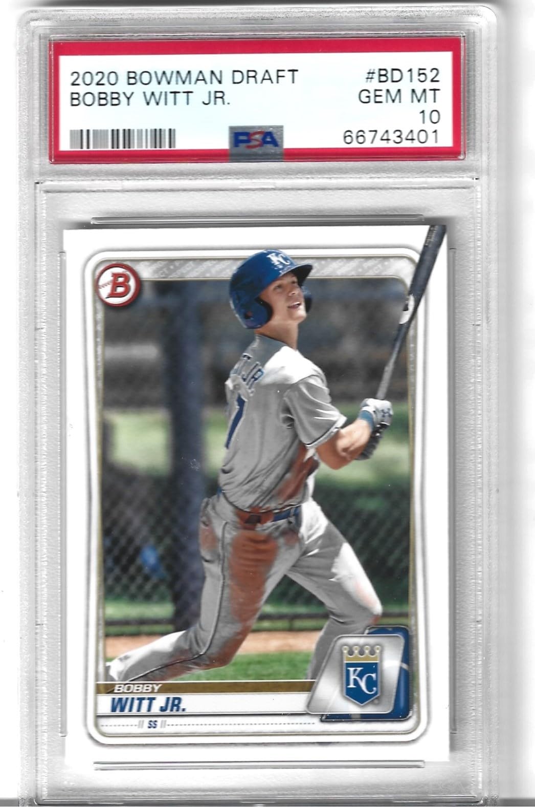 PSA 10 Graded Bobby Witt Jr. Bowman Baseball Rookie Card - Kansas City Royals Superstar Shortstop - Perfect for Sports Collectors, Investment & Memorabilia Display