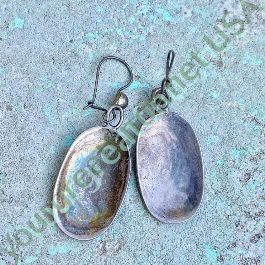 Southwestern Solid Sterling Silver Overlay Earrings for Women | Handmade Tribal Jewelry | Perfect for Boho Fashion, Festivals & Gift Giving